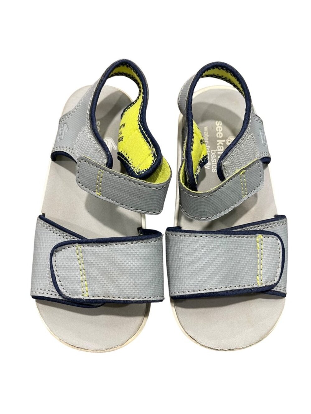 See Kai Run Basics Logan Sandals Toddler Size 10 Gray Adjustable Hook and Loop